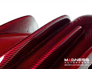 Alfa Romeo Giulia Rear Diffuser - Carbon Fiber - Quadrifoglio Model - Light Red Candy 